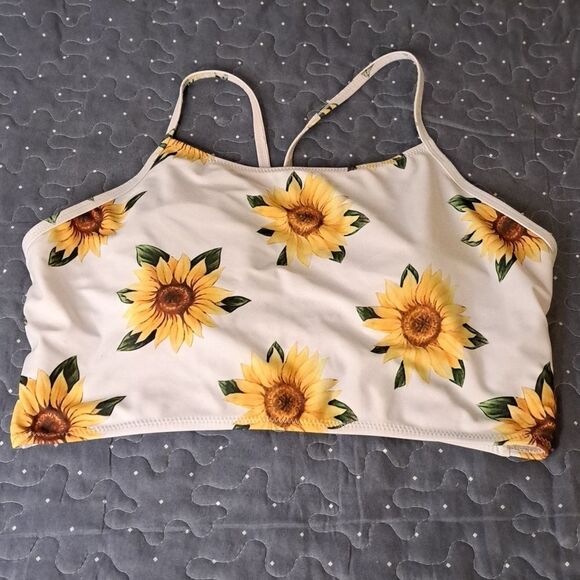 ZAFUL sunflower swim top size 10 - Picture 1 of 3